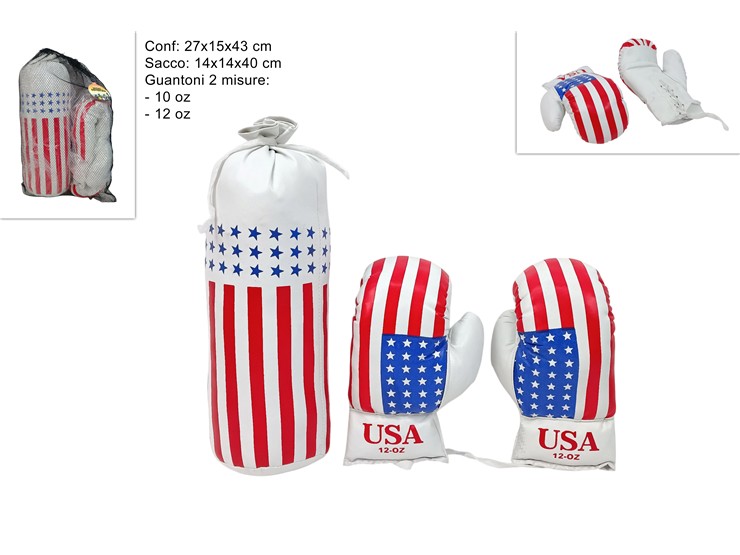 SET BOXING AMERICA GA-1174/7A - Giocattoli > Sport > Box - Ingrosso B2B Magazzini Scatigna