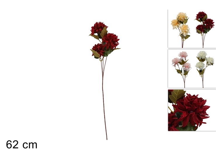 STELO FIORE DALIA Cm.62 4COL.SE78578-S - Everyday > Fiori Piante > Spilloni Fiori - Ingrosso B2B Magazzini Scatigna