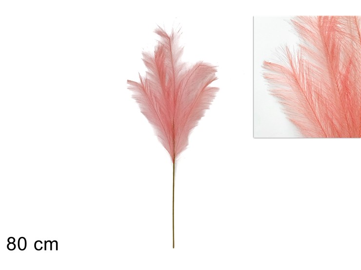 STELO PIUME ROSA Cm.80 ZYLW-80P - Everyday > Fiori Piante > Spilloni Fiori - Ingrosso B2B Magazzini Scatigna
