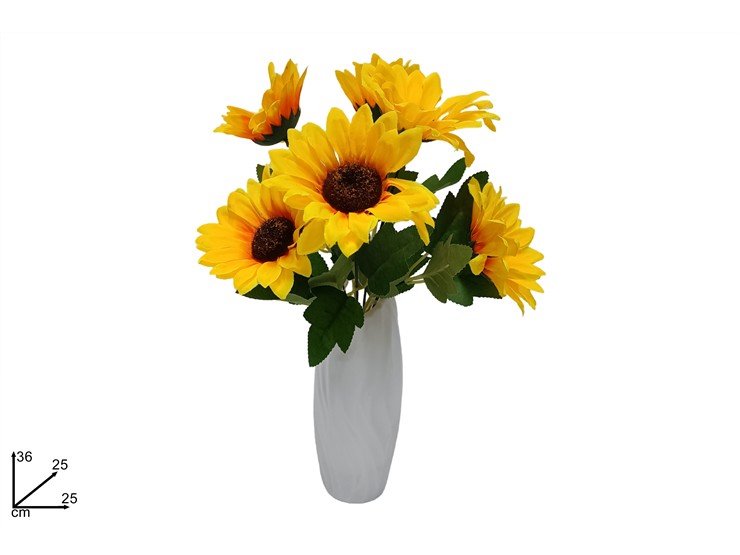 VASO CON GIRASOLI YX23-22 - Everyday > Fiori Piante > Piantine - Ingrosso B2B Magazzini Scatigna