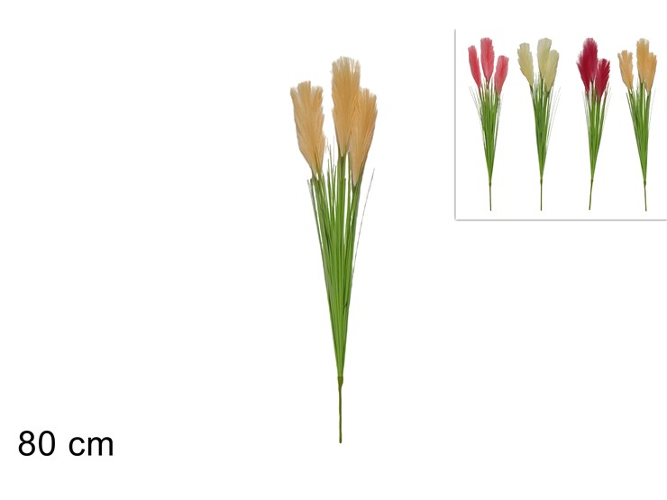 PAMPAS Cm.80 4COL. B82M-01 - Everyday > Fiori Piante > Spilloni Fiori - Ingrosso B2B Magazzini Scatigna
