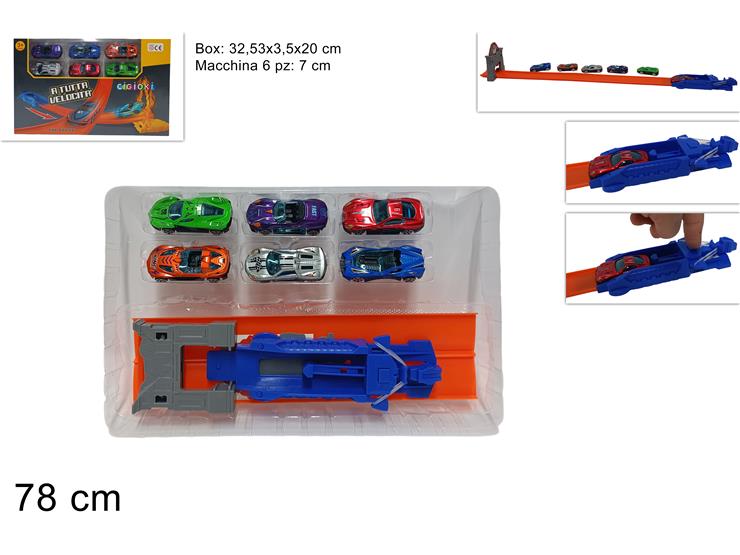 PISTA MACCHINE MET.C/RAMPA YB403148 - Giocattoli > Veicoli > Auto - Ingrosso B2B Magazzini Scatigna
