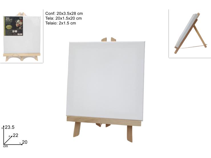 TELA Cm.2020 C/CAVALLETTO LEGNO K2020T3 - Scuola Ufficio > Tele - Ingrosso B2B Magazzini Scatigna