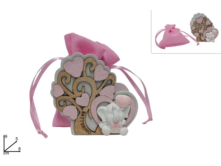 SACCHETTO ALBERO VITA RIC.BATT.BIMBA1323 - Eventi > Battesimo > Portaconfetti - Ingrosso B2B Magazzini Scatigna