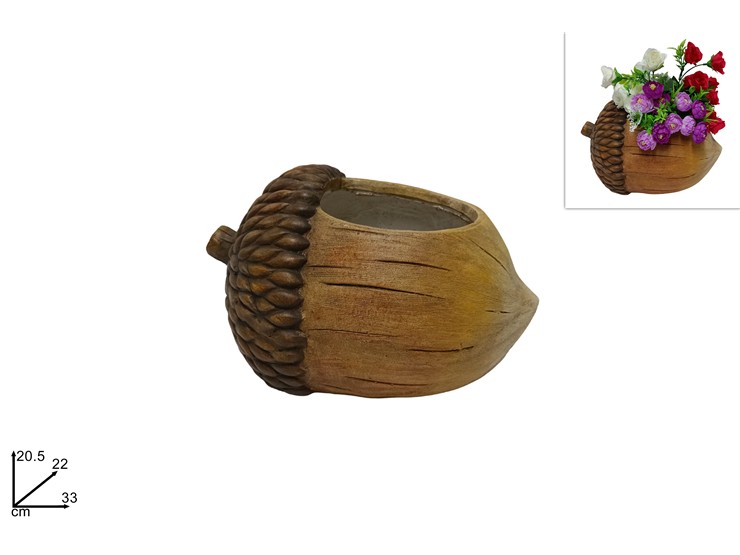 VASO GHIANDA Cm.33 Art.2023003 - Everyday > Complementi Arredo > Autunno - Ingrosso B2B Magazzini Scatigna