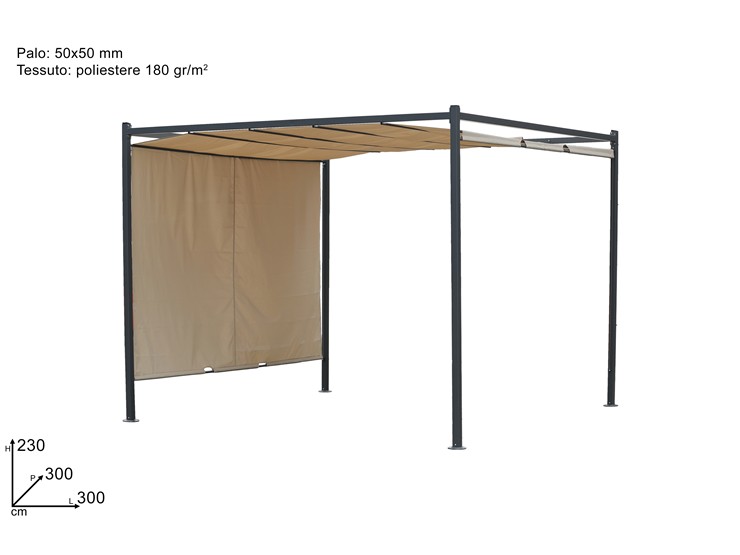 GAZEBO CAPP.TESS.ECRU' SCORR.33 YF-3850 - Summer > Arredo E Attrezzature Da Esterno > Gazebo - Ingrosso B2B Magazzini Scatigna