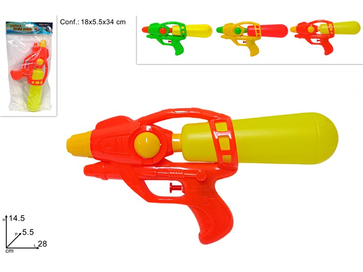 PISTOLA ACQUA C/SERBATOIO 3COL.418081DN - Summer > Tempo Libero E Giochi > Giochi Mare - Ingrosso B2B Magazzini Scatigna
