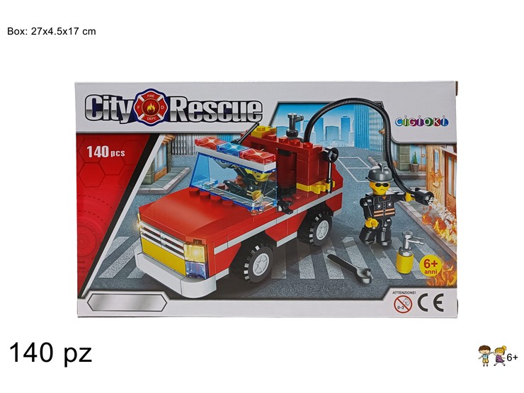 COSTRUZ.FUORISTR.POMPIERI Pz.140 418017D - Giocattoli > Costruzioni > In Box - Ingrosso B2B Magazzini Scatigna