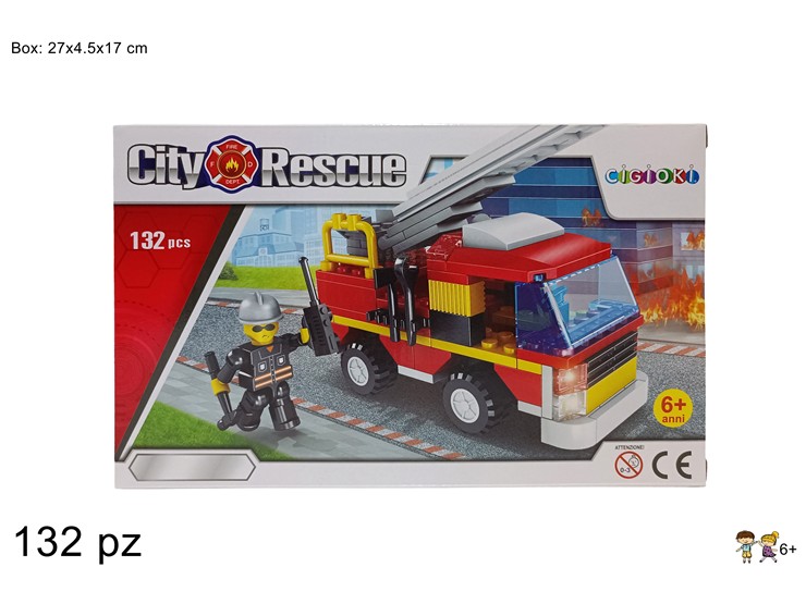 COSTRUZIONI CAMION POMPIERI Pz132 418018 - Giocattoli > Costruzioni > In Box - Ingrosso B2B Magazzini Scatigna