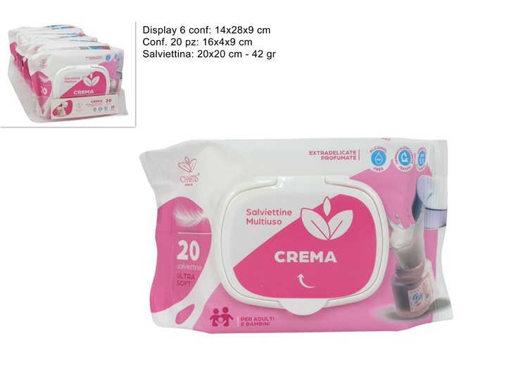 SALVIET.DETERG.CREMA Pz.20 Gr.42 SY2020- - Everyday > Cura Personale > Igiene E Detersione - Ingrosso B2B Magazzini Scatigna