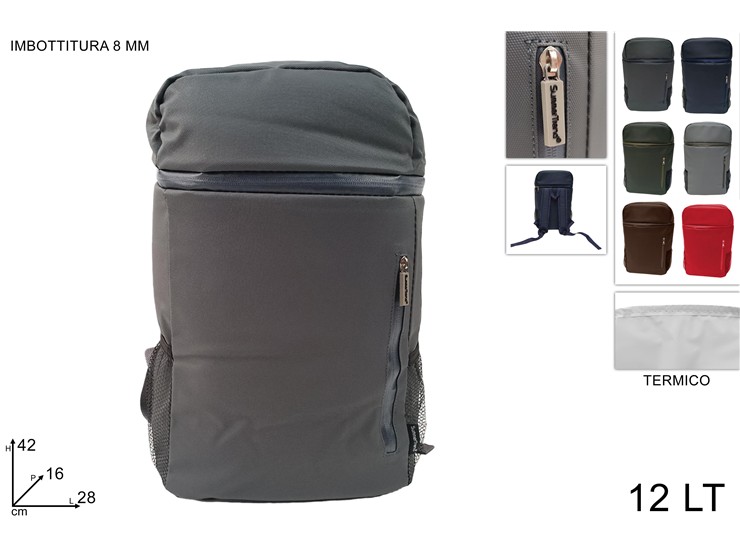 ZAINO FRIGO TESS.TECN.C/TASC.Lt12 4COL.5 - Summer > Borse E Accessori Da Spiaggia > Borse Frigo E Zaini - Ingrosso B2B Magazzini Scatigna