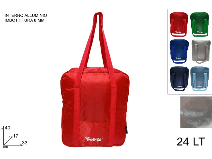 BORSA FRIGO 6COL.Lt.24 SLBB23-07TH - Summer > Borse E Accessori Da Spiaggia > Borse Frigo E Zaini - Ingrosso B2B Magazzini Scatigna