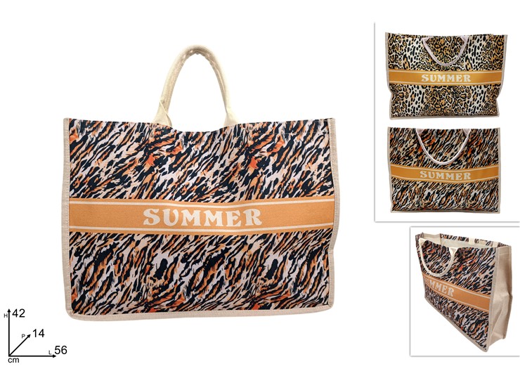 BORSA MARE JUTA MACUL.SUMMER 5642 SL232 - Summer > Borse E Accessori Da Spiaggia > Borse Mare - Ingrosso B2B Magazzini Scatigna