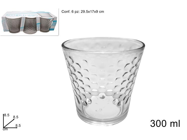 BICCHIERI VETRO FANT.SET Pz.6 TBK-0300-H - Everyday > Tavola > Tazze E Bicchieri - Ingrosso B2B Magazzini Scatigna