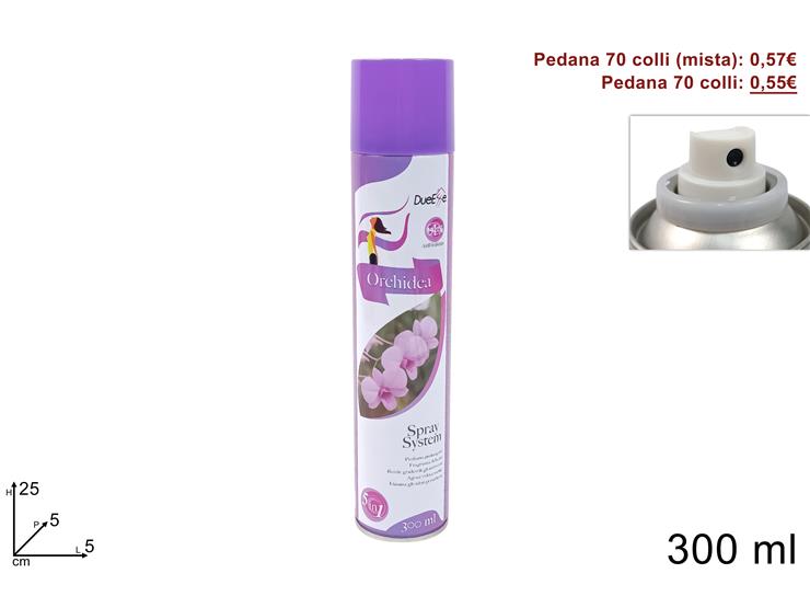 BOMBOL.DEO AMBIEN.ORCHIDEA Ml300 Gr210 3 - Detersivi Saponi E Ambiente > Profumazione Ambiente > Deo Spray - Ingrosso B2B Magazzini Scatigna