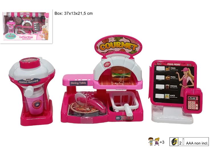 SET COFFEE SHOP C/SUONO CASSA Art.MF-02 - Giocattoli > Giocattoli Mestieri > Cucina - Ingrosso B2B Magazzini Scatigna