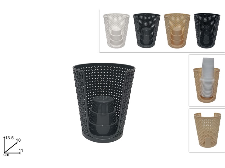 PORTA BICCHIERI IN PLASTICA 4COL.AZ810 - Everyday > Tavola > Portabicchieri - Ingrosso B2B Magazzini Scatigna