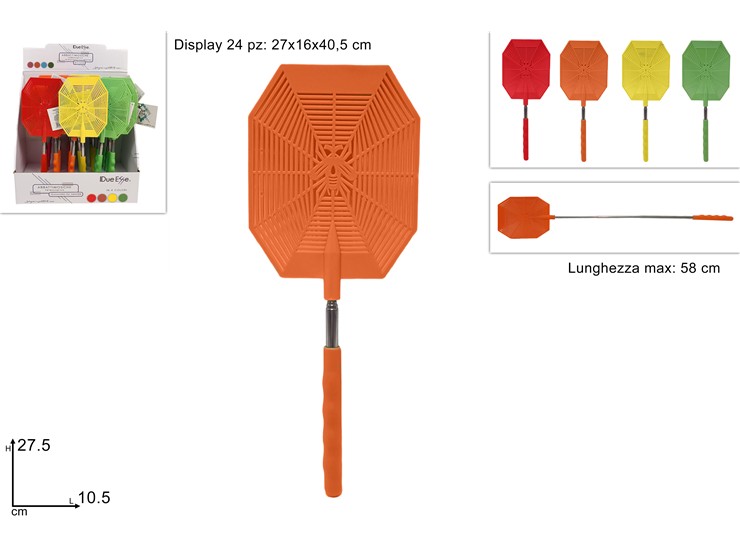 ABBATTIMOSCHE TELESCOP.27/58CM Art.3763 - Summer > Citronella E Fiaccole > Citronella - Ingrosso B2B Magazzini Scatigna