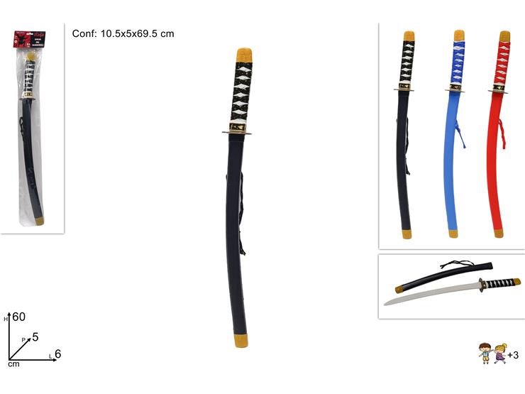 SPADA NINJA Cm.60 3COLORI Art.688 - Giocattoli > Armi Giocattolo > Varie - Ingrosso B2B Magazzini Scatigna