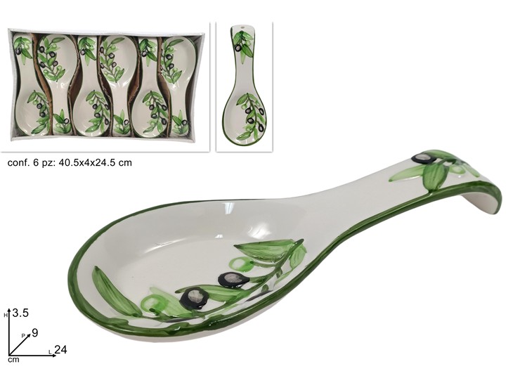 POGGIAMESTOLO DEC.OLIVE QS19166A - Everyday > Cucina > Cottura E Portata - Ingrosso B2B Magazzini Scatigna