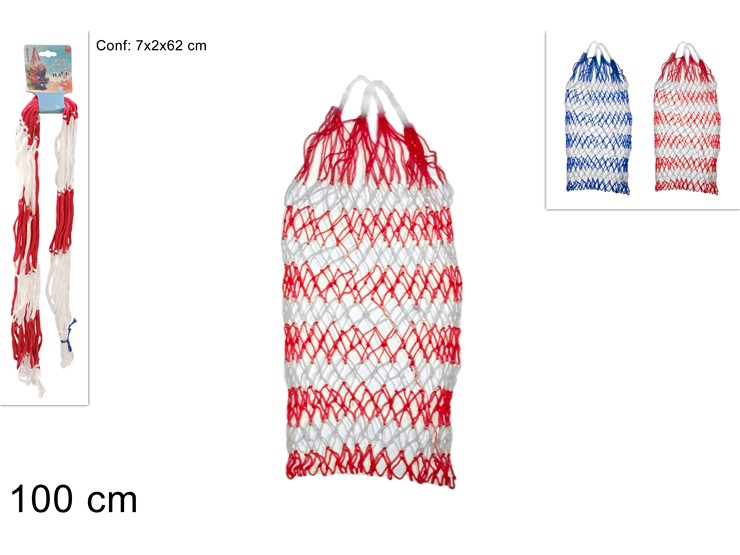 SACCA RETE 2COL.2023379 - Summer > Borse E Accessori Da Spiaggia > Borse Mare - Ingrosso B2B Magazzini Scatigna