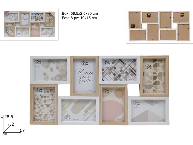 PORTAFOTO 8x(1015) SF23BP5112-8 - Everyday > Complementi Arredo > Cornici - Ingrosso B2B Magazzini Scatigna