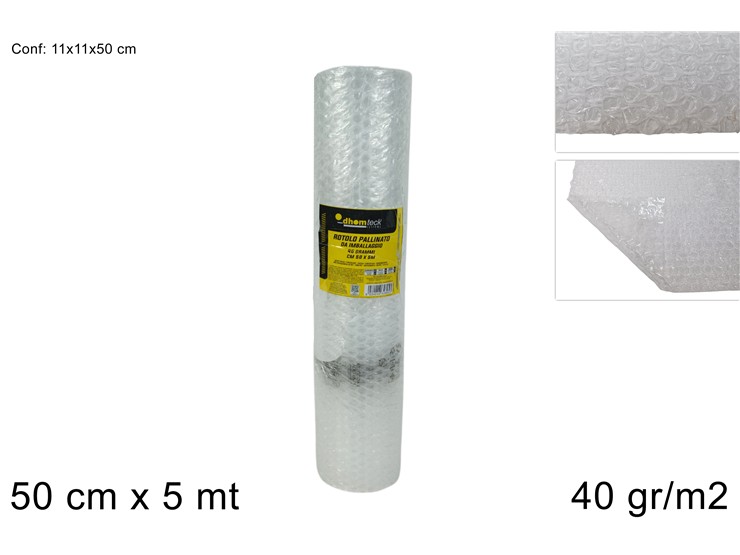 ROTOLO FOGLIO IMBALLAGGIO Cm50Mt5 GN063 - Ferramenta Utensili > Teli E Coperture > Pluriball - Ingrosso B2B Magazzini Scatigna