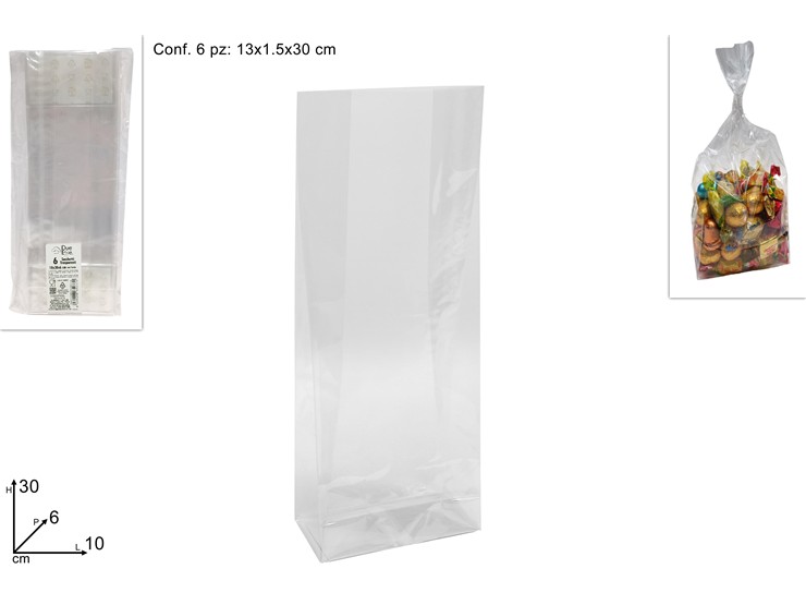 SACCHET.C/FONDO Cm10306 Pz.6 SFQL1002/ - Everyday > Cucina > Contenitori E Conservazione - Ingrosso B2B Magazzini Scatigna