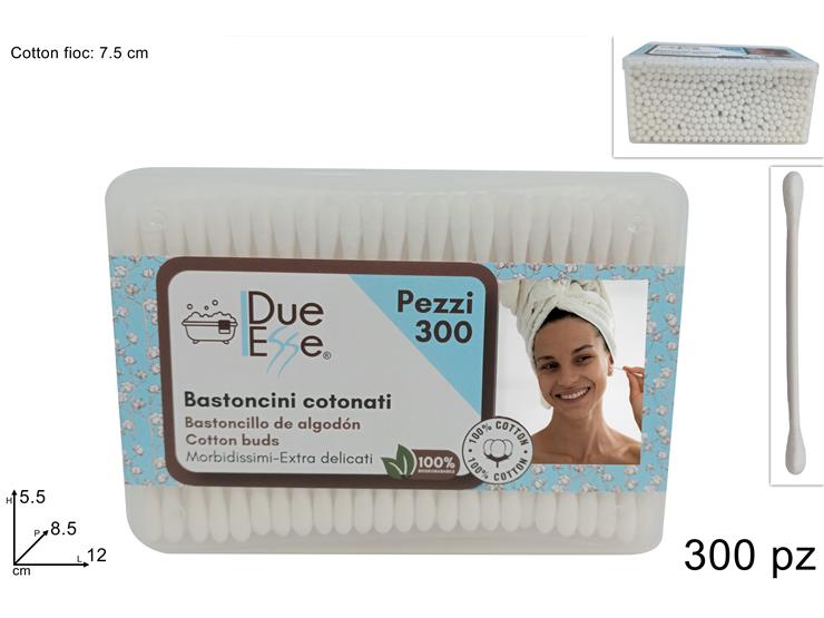 COTTON FIOC Pz.300 BOX RETTANG.PT300PPBR - Everyday > Cura Personale > Igiene E Detersione - Ingrosso B2B Magazzini Scatigna