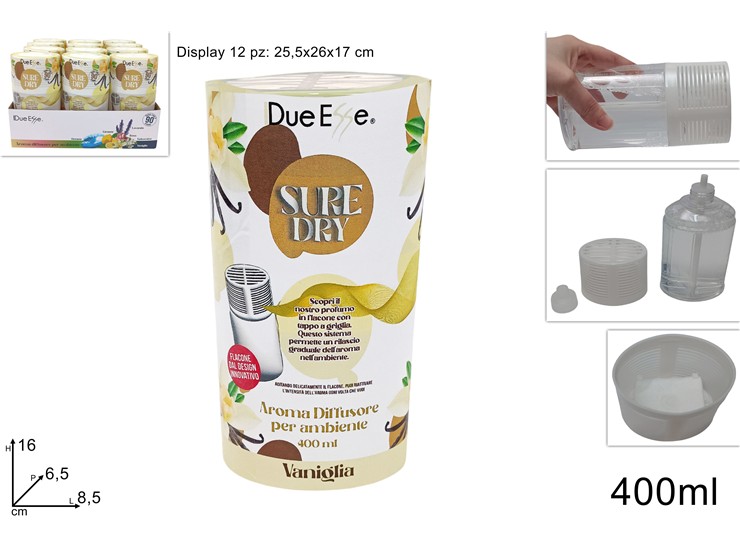 DEODORANTE x AMBIENTE VANIGLIA Ml.400 50 - Detersivi Saponi E Ambiente > Profumazione Ambiente > Deo Ambiente - Ingrosso B2B Magazzini Scatigna