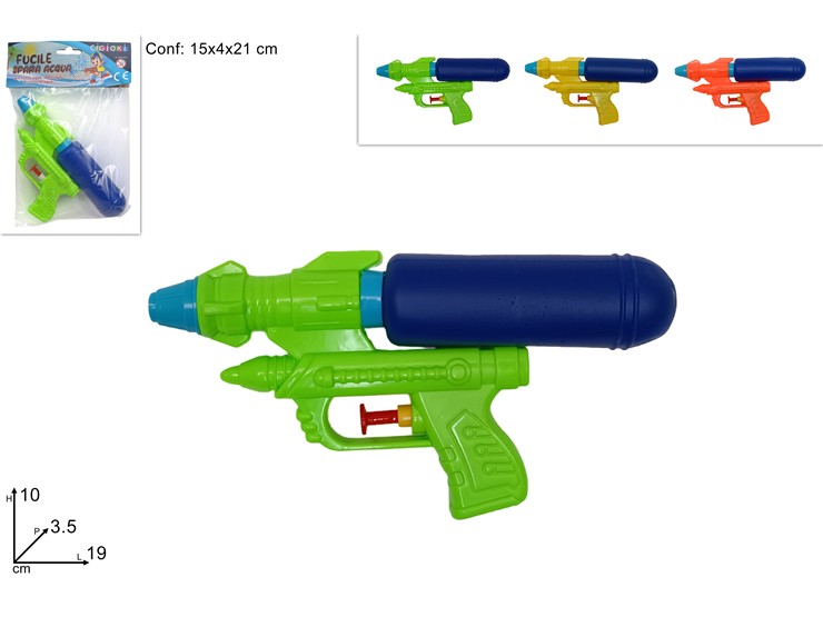 PISTOLA ACQUA 3COL. M600 - Summer > Tempo Libero E Giochi > Giochi Mare - Ingrosso B2B Magazzini Scatigna