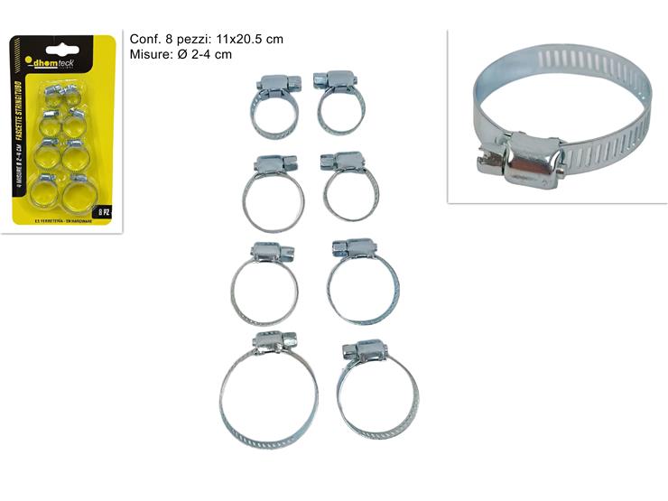 FASCETTE STRINGITUBO Pz.8 4MIS.05001 - Ferramenta Utensili > Materiali E Minuteria > Fascette - Ingrosso B2B Magazzini Scatigna
