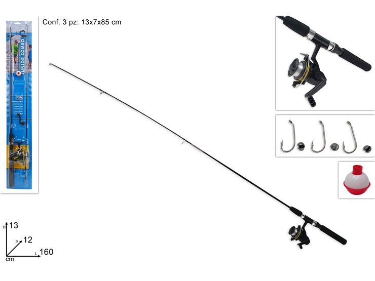 CANNA DA PESCA CON ACCESSORI XT106 - Summer > Spiaggia Campeggio > Campeggio - Ingrosso B2B Magazzini Scatigna