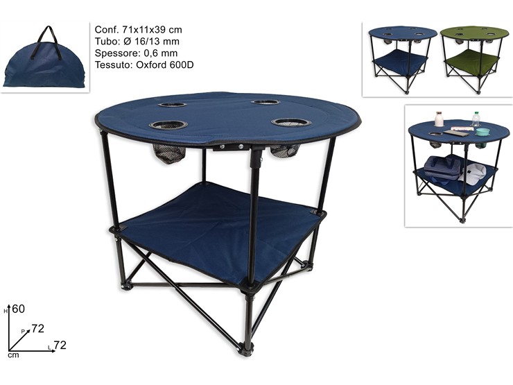 TAVOLO DA SPIAGGIA/CAMPEGGIO RICH.2C.214 - Summer > Tempo Libero E Giochi > Spiaggia Campeggio - Ingrosso B2B Magazzini Scatigna