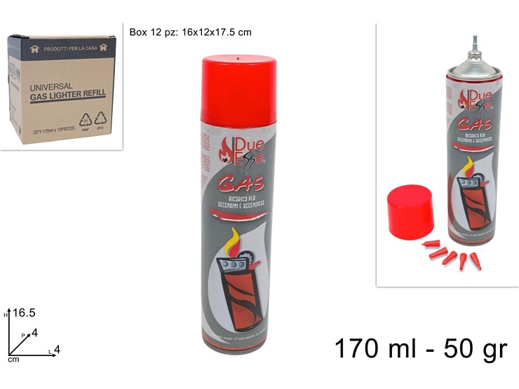 BOMBOLETTA GAS Ml.170 50GR xACCEND.BDP50 - Everyday > Cucina > Utensili Da Cucina - Ingrosso B2B Magazzini Scatigna