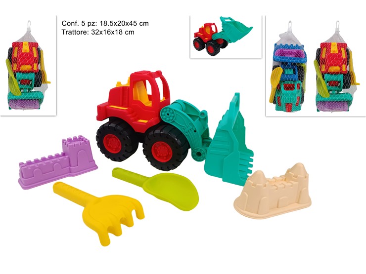 TRATTORE MARE C/ACC.SET Pz.5 2AS.726D - Summer > Tempo Libero E Giochi > Giochi Mare - Ingrosso B2B Magazzini Scatigna