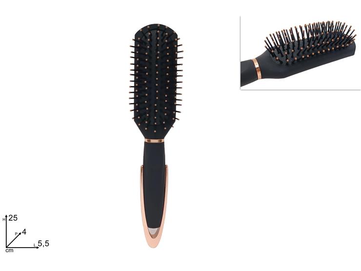 SPAZZOLA RETTANG.NERA E BRONZO 9550JA - Everyday > Cura Personale > Cura Del Corpo - Ingrosso B2B Magazzini Scatigna