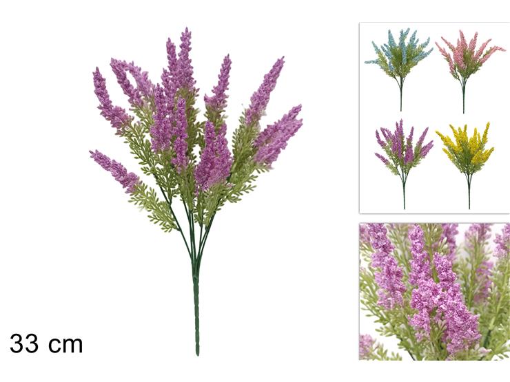 MAZZO LAVANDA Cm.33 4COL. HY129-37063-B/ - Everyday > Fiori Piante > Spilloni Fiori - Ingrosso B2B Magazzini Scatigna