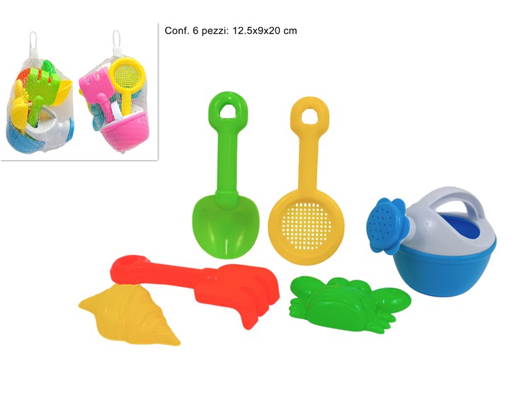 SECCHIELLO MARE SET Pz.6 2ASS. 678-1 - Summer > Tempo Libero E Giochi > Giochi Mare - Ingrosso B2B Magazzini Scatigna
