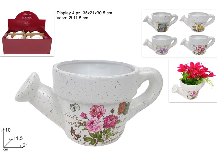 VASO ANNAFFIATOIO  Cm.11 4ASS.J80C-4 - Everyday > Complementi Arredo > Vasi - Ingrosso B2B Magazzini Scatigna