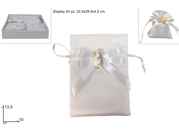 SACCHETTO BIANCO RIC.MATRIMONIO 2404-543 - Eventi > Matrimonio > Portaconfetti - Ingrosso B2B Magazzini Scatigna