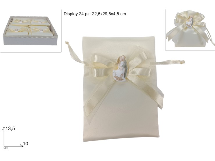 SACCHETTO CREMA RIC.MATRIMONIO 2404-543 - Eventi > Matrimonio > Portaconfetti - Ingrosso B2B Magazzini Scatigna