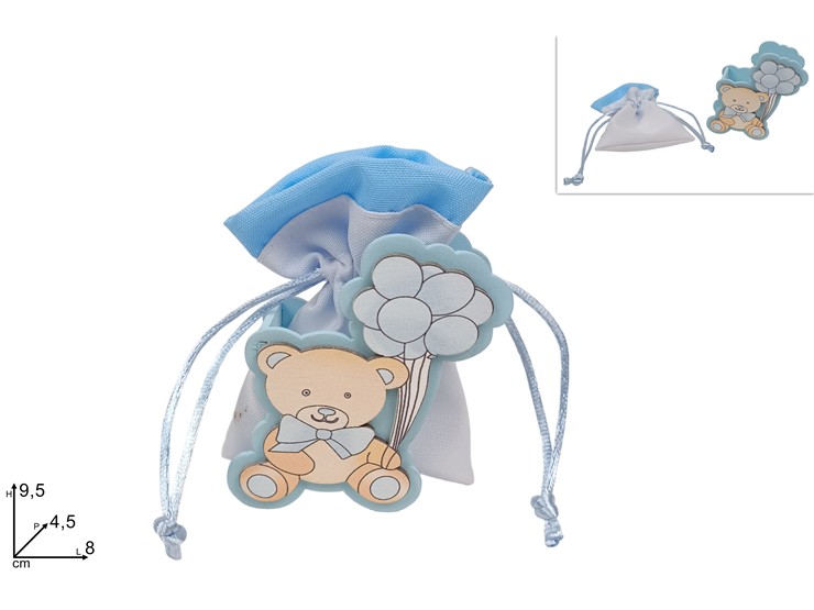 SACCHET.RIC.NASC.BIMBO ORS.C/PALL.2593LH - Eventi > Nascite > Portaconfetti - Ingrosso B2B Magazzini Scatigna