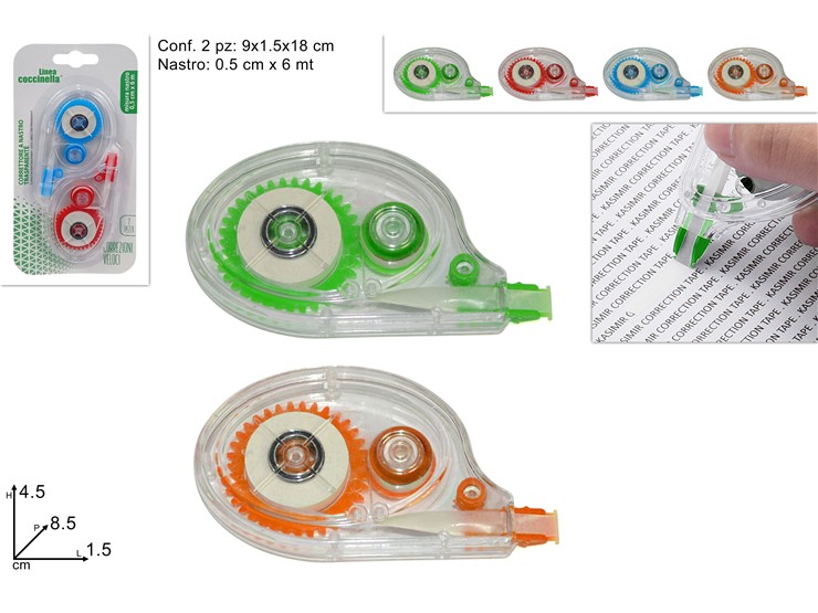CORRETTORE NASTRO TRASP.SET Pz.2 2014153 - Scuola Ufficio > Cancelleria > Correttori - Ingrosso B2B Magazzini Scatigna
