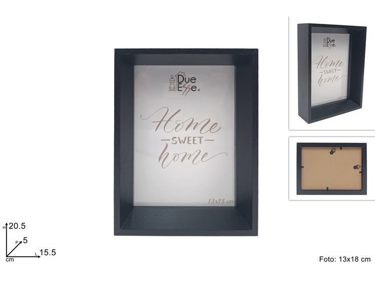 PORTAFOTO LEGNO NERO x FOTO 1318 5179/B - Everyday > Complementi Arredo > Cornici - Ingrosso B2B Magazzini Scatigna