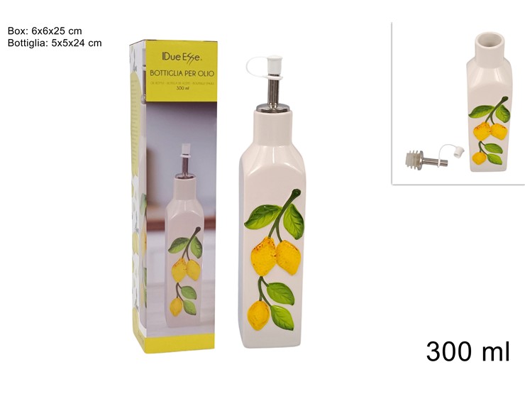 BOTTIGLIA OLIO DEC.LIMONI Ml.300 QS24735 - Everyday > Cucina > Condimenti E Dosatori - Ingrosso B2B Magazzini Scatigna