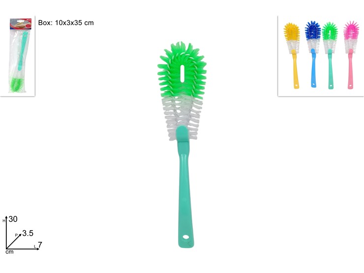 SPAZZOLA LAVA BARATTOLO COL.ASS.2025119 - Pulizia > Accessori Speciali > Lavabottiglie - Ingrosso B2B Magazzini Scatigna