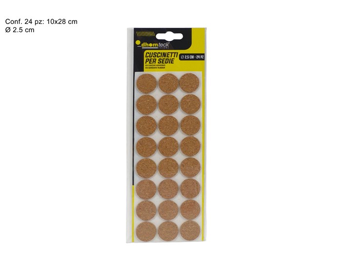 FELTRINI ADES.SUGHERO Cm.2,5 Pz24 24132 - Ferramenta Utensili > Per La Casa E Fai Da Te > Feltrini - Ingrosso B2B Magazzini Scatigna