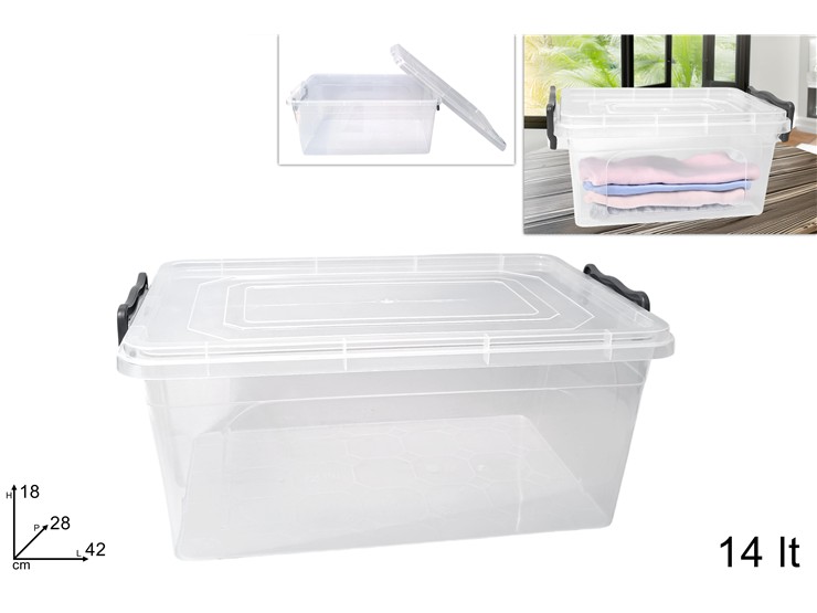 CONTENITORE PLASTICA Lt.14 AK 257 - Everyday > Bagno > Organizzazione Bagno - Ingrosso B2B Magazzini Scatigna