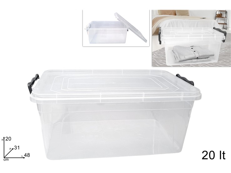 CONTENITORE PLASTICA Lt.20 AK 258 - Everyday > Bagno > Organizzazione Bagno - Ingrosso B2B Magazzini Scatigna